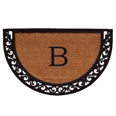 Calloway Mills Monogram Door Mat, Black, Natural, 18 in W x 30 in L 100101830B